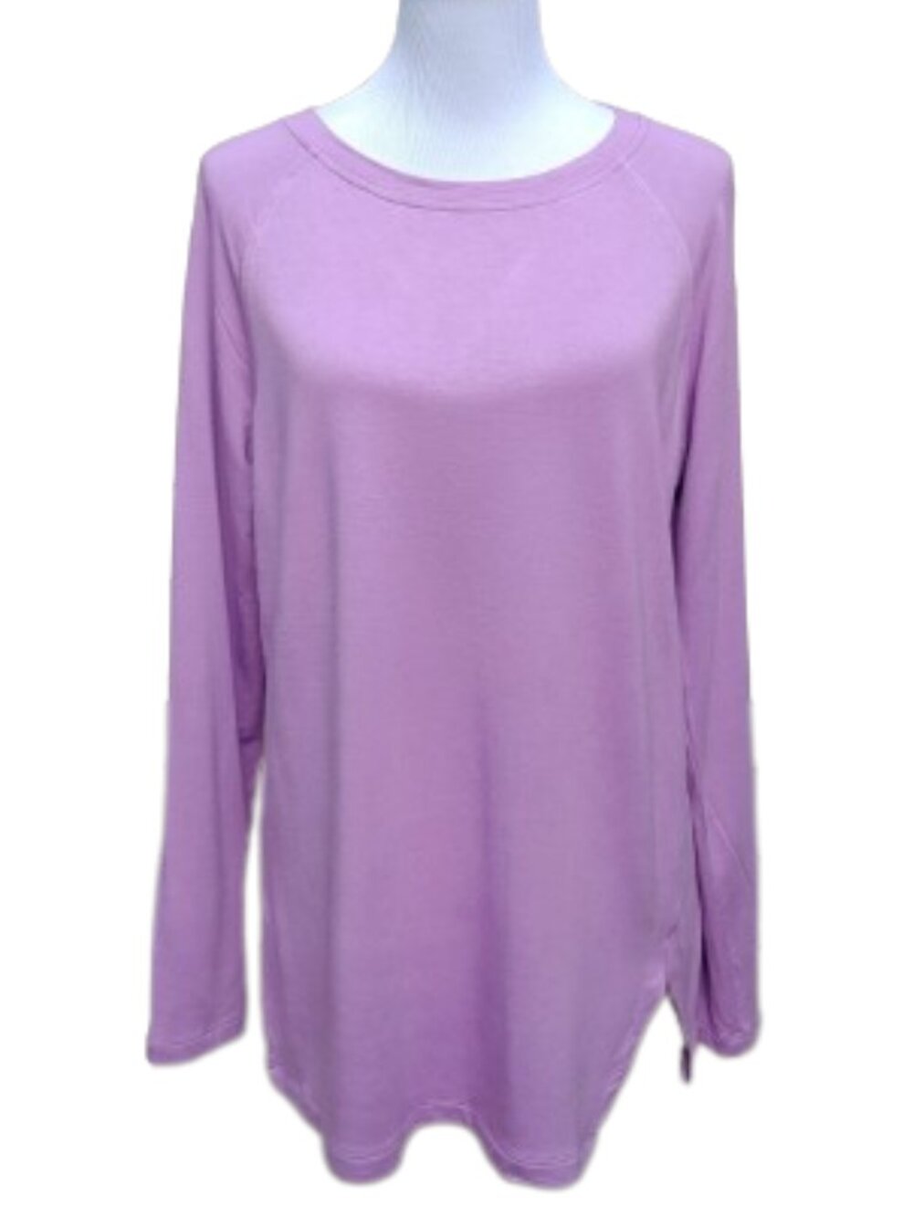 soulgani Purple Long Sleeve Activewear Top Comfy Lounge Yoga Stretch Solid